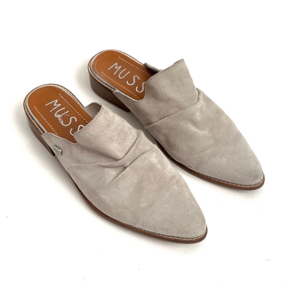Musse & Cloud Suede Leather Pointed Mules Size 10